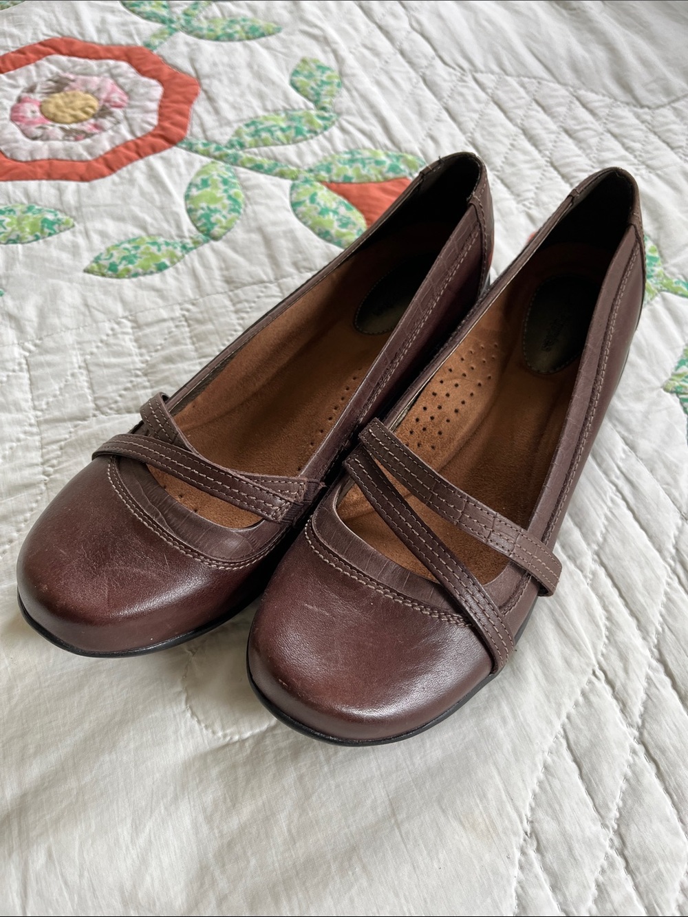 Hush Puppies Brown Mary Jane's S10